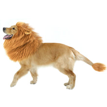 Load image into Gallery viewer, CPPSLEE Halloween Lion Mane Wig Costume - Make Your Dog Lion King - Adjustable Washable Comfortable Fancy Lion Hair Dog Clothes Dress for Halloween (A-Brown with Ear &amp; Tail)
