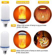 Load image into Gallery viewer, CPPSLEE - LED Flame Effect Light Bulb - 4 Modes with Upside Down Effect - E26 Base LED Bulb - Flame Bulbs for Christmas Decorations /Hotel/Bar/Christmas Party Decoration (4 Pack )
