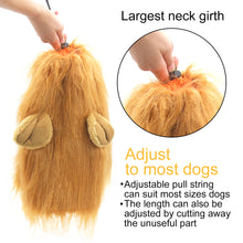 Load image into Gallery viewer, CPPSLEE Halloween Lion Mane Wig Costume - Make Your Dog Lion King - Adjustable Washable Comfortable Fancy Lion Hair Dog Clothes Dress for Halloween (A-Brown with Ear &amp; Tail)
