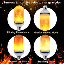 Load image into Gallery viewer, CPPSLEE - LED Flame Effect Light Bulb - 4 Modes with Upside Down Effect - E26 Base LED Bulb - Flame Bulbs for Christmas Decorations /Hotel/Bar/Christmas Party Decoration (4 Pack )
