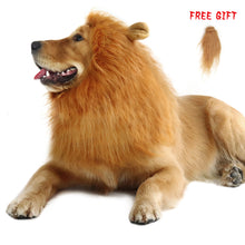 Load image into Gallery viewer, CPPSLEE Halloween Lion Mane Wig Costume - Make Your Dog Lion King - Adjustable Washable Comfortable Fancy Lion Hair Dog Clothes Dress for Halloween (A-Brown with Ear &amp; Tail)
