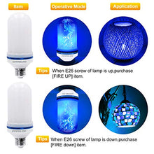 Load image into Gallery viewer, CPPSLEE Led Flame Effect Light Bulb, 4 Modes Flame Lights Bulbs, E26 Base Fire Light Bulbs with Gravity Sensor, Christmas Decorations Flickering Light Bulb for Indoor and Outdoor (Blue, 4pcs)
